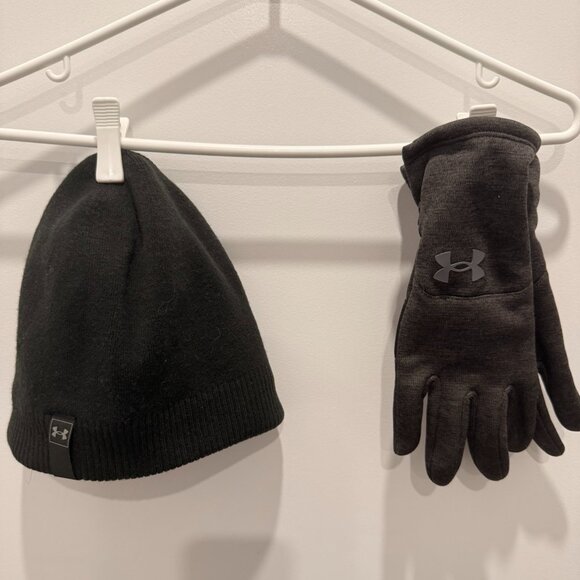 Under Armour | EUC | Toque + gloves | Black/grey | OS - Picture 1 of 5